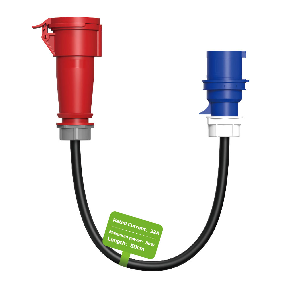 CEE 32A/400V 5Pin to CEE 32A/250V Adapter Cord