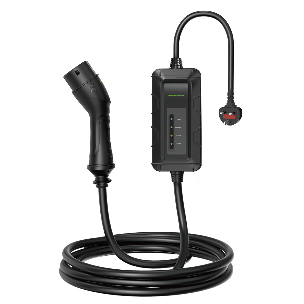 Type 2 13A 2.99kW Portable LED EV Charger - United Kingdom