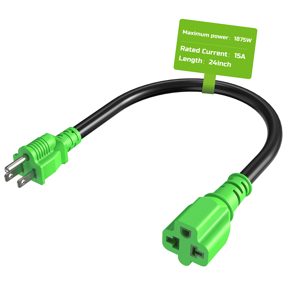 5-15P to 5-20R/6-15R/6-20R EV Charger Adapter Cord, AC Power Adapter Cord